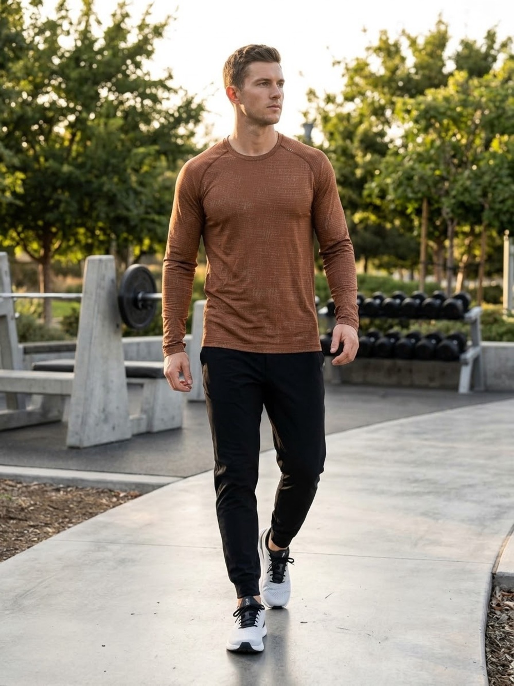 Lululemon Metal Vent Tech Long Sleeve 2.0 Shirt – Roasted Brown Grid– Size XL